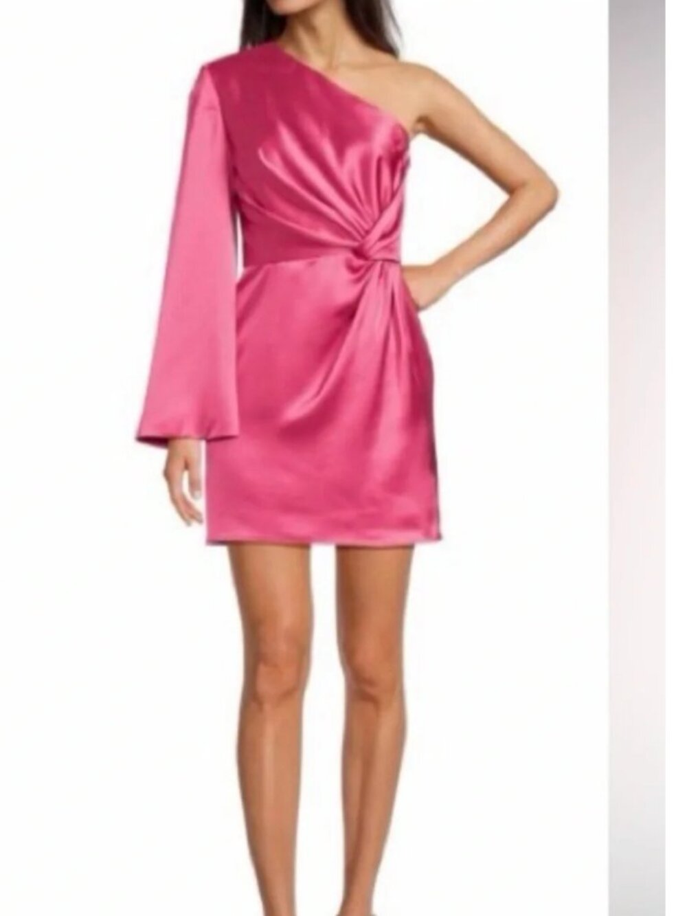 One shoulder pretty in pink
